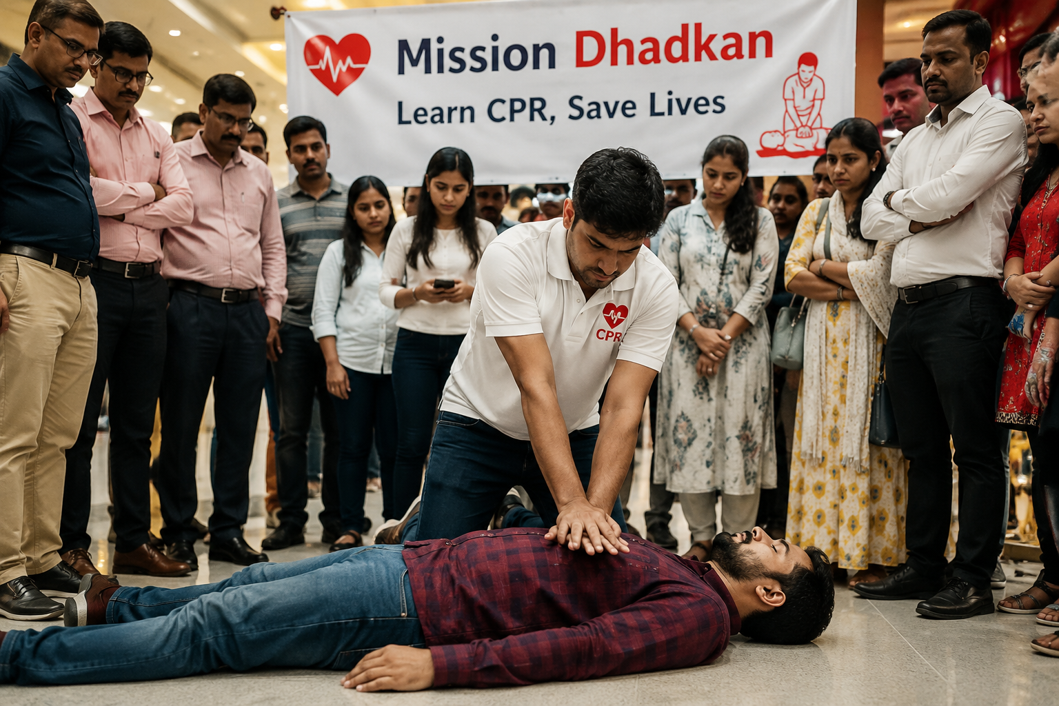 Mission Dhadkan Live CPR Training Demonstration